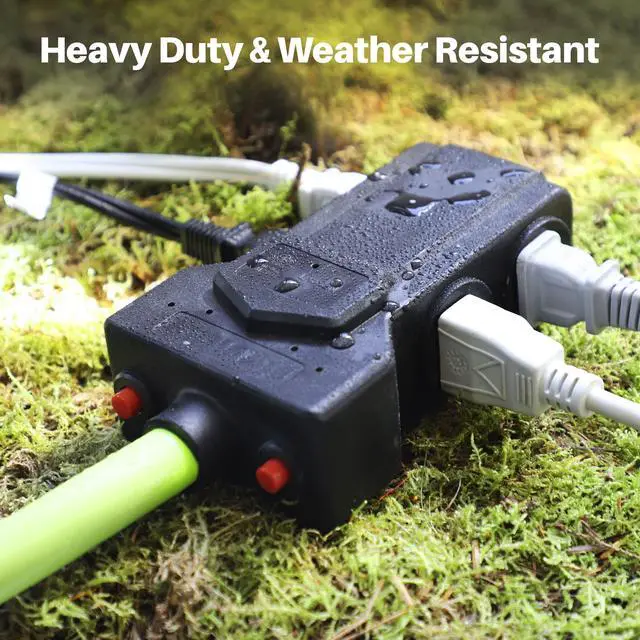 Alt view image 6 of 6 - 30-Amp/Duplex 5-20R x4-Outlets Adapter Cord (25-Feet) 4-Prong 30A Generator Extension Cord to 4X Household 125/250V (NEMA 14-30P to Four 5-20R) STW 10AWG/4 Heavy Duty Twist Lock - 25ft