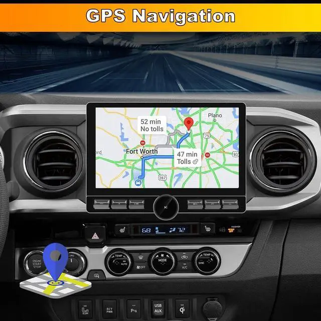 Alt view image 4 of 6 - 4GB+64GB Qualcomm Car Radio Stereo for Toyota Tacoma 2016 2017 2018 2019 2020 2021 Android 13 with CarPlay Android Auto Bluetooth