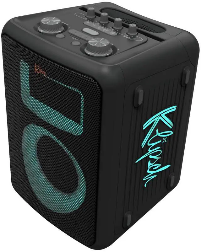 Main image of Vegas Music City Party Speaker - Single 5.25" Woofer, Five Light Show Settings, 12 Hour Battery Life, IPX4 Rated, Pole mountable and mic Included!