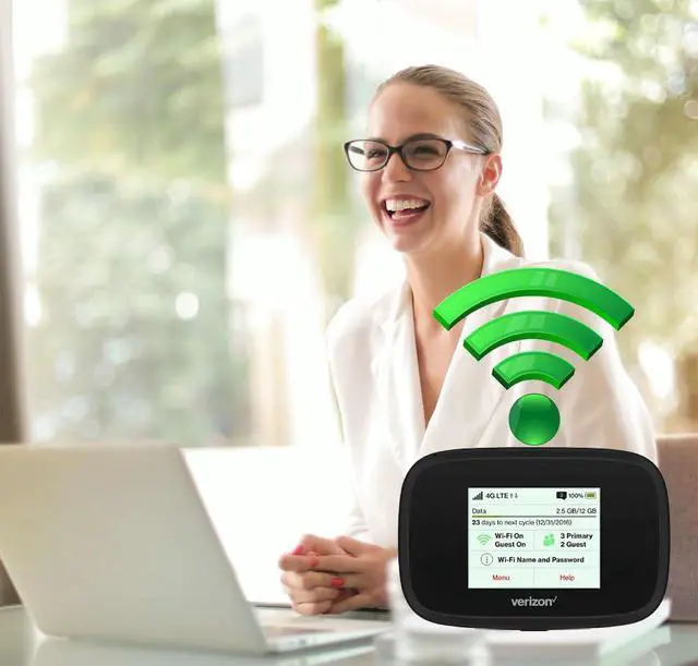 Alt view image 6 of 6 - Verizon Wireless Jetpack Inseego MiFi 7730L | Mobile Hotspot for Travel | 4G Mobile Portable WiFi | Unlocked Globally | Speed up to 450 Mbps | Usage Up to 8 Hours | Bundle (Budget)