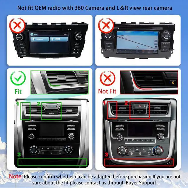 Alt view image 2 of 6 - 10.1 Inch WiFi 6 IPS Touchscreen Android 12 Bluetooth 5.4 Car Stereo for Nissan Altima with Wireless CarPlay & Android Auto 2+32GB Car Radio, Support GPS, FM Radio, Backup Camera, SWC,Dual USB
