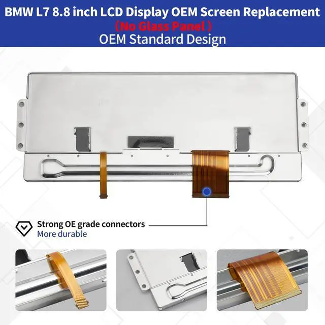 Alt view image 2 of 6 - 8.8" LCD Display Screen Replacement for BMW L7 CID High 3 Series F30 F31 F32 F33 F34 F36 Central Information Display OEM Navigation System Radio Screen LQ088K9RA01 9292248 (NO Glass Panel)