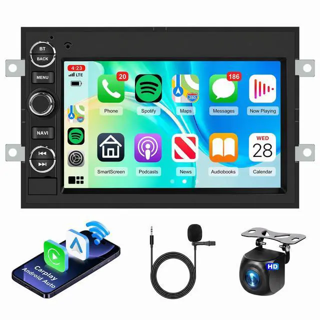 Main image of 8Core 4G 64G Radio for Ford F150 F250 F350 Fusion Edge Explorer Expedition Car Stereo,7inch 1080P HD IPS Touchscreen,5.0 Bluetooth,Wireless Carplay Android Auto,DSP GPS WiFi FM/RDS AHD Backup Camera