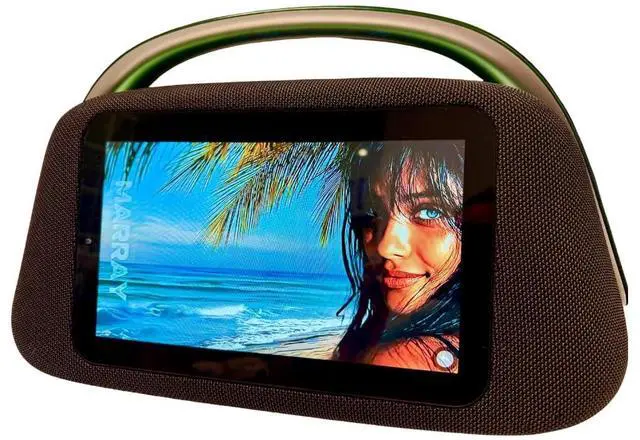 Main image of NeoBoomBox Smart Portable Speaker with 10.1 Touchscreen Android 13 Entertainment Hub, 80W Powerful Sound, YouTube, Netflix & Spotify Streaming, Karaoke & Guitar Input, 89h Battery