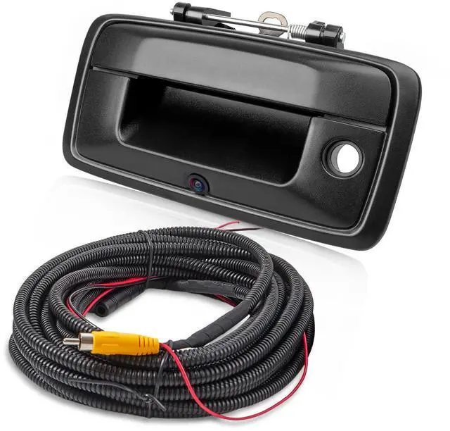Main image of Tailgate Handle Backup Camera for 2014-2018 Chevy Silverado GMC Sierra 1500 2500 3500 Reverse Rear View RCA Camera Tailgate Latch w/Key Hole, Replaces# 23448681, 23128692, 23156952, 84016231