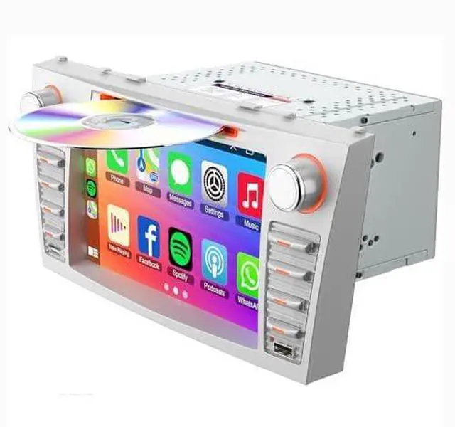 Main image of 8-Inch Touch Screen Car Stereo with CD/DVD Player for Toyota Camry 2006-2011(Without J-B-L Sound System), Support Bluetooth 5.2, CarPlay/Android Auto, Backup Camera, FM/AM Radio, AUX Input