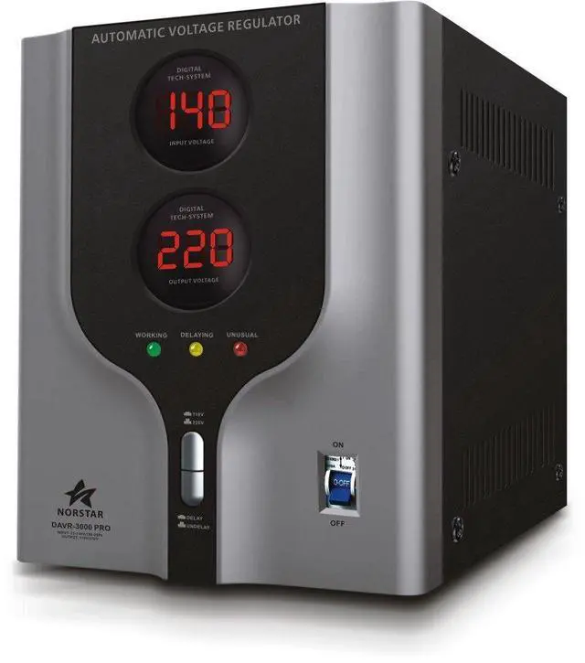 Main image of Norstar DAVR-3000 3000 Watt 110/120 to 220/240 or 220/240 to 110/120 Step UP and Down Voltage Transformer and Automatic Voltage Regulator Stabilizer