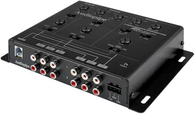 Main image of 3-Way Active Crossover with Bandpass Filter (XV-3-V15BP), Multiplier Switch, Compact, Power LED Indicator, Subwoofer Bass Boost, Custom Installation, Remote Bass Knob