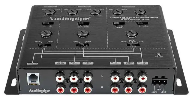 Alt view image 4 of 6 - 3-Way Active Crossover with Bandpass Filter (XV-3-V15BP), Multiplier Switch, Compact, Power LED Indicator, Subwoofer Bass Boost, Custom Installation, Remote Bass Knob