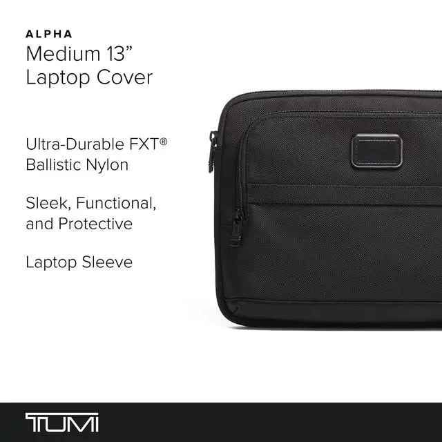 Alt view image 2 of 6 - Alpha Laptop Cover - Protective Computer Case for Business & Travel - Durable Computer Sleeve -Medium, Fits Up to 13" Laptop, Black