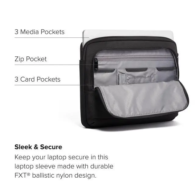 Alt view image 3 of 6 - Alpha Laptop Cover - Protective Computer Case for Business & Travel - Durable Computer Sleeve -Medium, Fits Up to 13" Laptop, Black