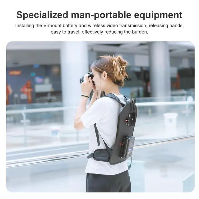 Alt view image 6 of 6 - BB-01 V-Mount Camera Harness Vest, with Power Distribution Plate, Wireless Video Transmission Mount, USB/DC8V/DC12V/Dtap14.8V/DC15V Output