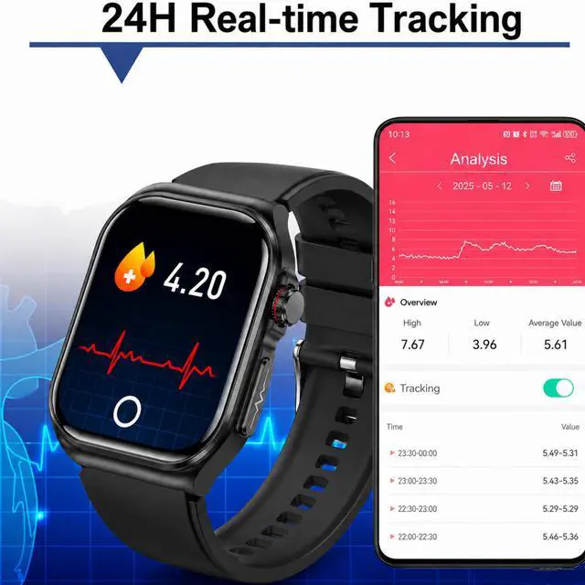 Alt view image 3 of 6 - Smart Watch for Adults & Seniors, 1.87" Large Easy-to-Read Display, Bluetooth Calls, Heart Rate & SpO2, Sleep & Stress Tracking, 110+ Sports Modes, IP68, for Android & iPhone