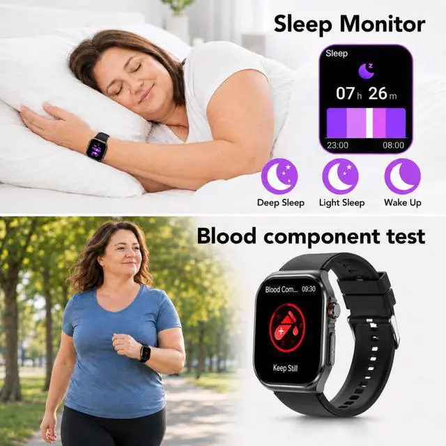 Alt view image 5 of 6 - Smart Watch for Adults & Seniors, 1.87" Large Easy-to-Read Display, Bluetooth Calls, Heart Rate & SpO2, Sleep & Stress Tracking, 110+ Sports Modes, IP68, for Android & iPhone