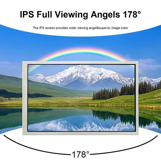 Alt view image 5 of 6 - 7 Inch IPS 1280x800 White LCD Monitor Small Screen as Secondary Display for Laptop Computer PC Case