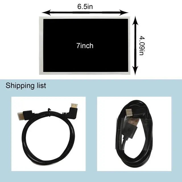 Alt view image 6 of 6 - 7 Inch IPS 1280x800 White LCD Monitor Small Screen as Secondary Display for Laptop Computer PC Case
