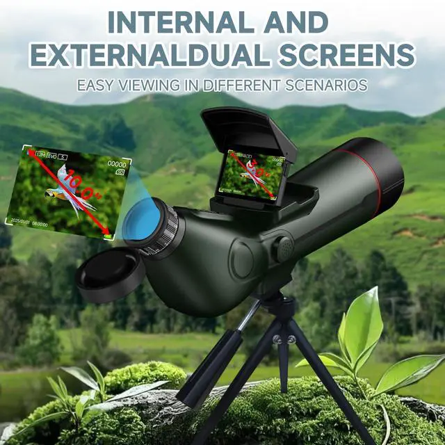 Alt view image 3 of 4 - Smart Telescope, Professional Refractor Auto-focus Portable Digital Electronic Telescopes with 4K Astrophotography Camera, Internal And External Dual Screens Spotter for Adults and Beginners Astronomy