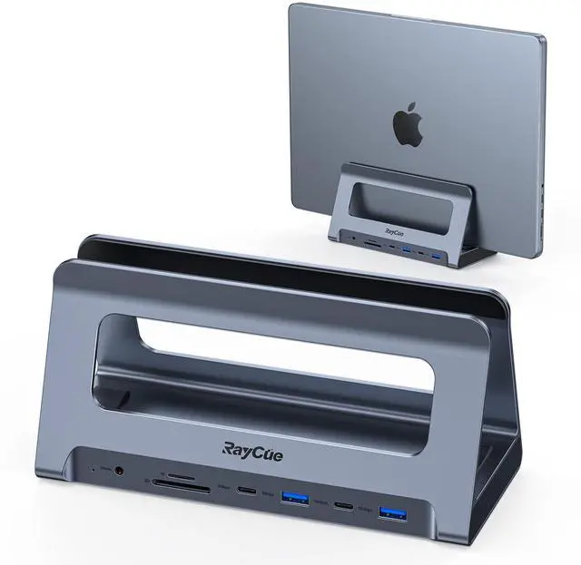 Main image of USB-C Docking Station for MacBook Pro/Air, Dual HDMI, USB-C Dock with 10Gbps, PD3.0, RJ45, 2xUSB 3.0, 2xUSB 2.0, SD/TF, Audio