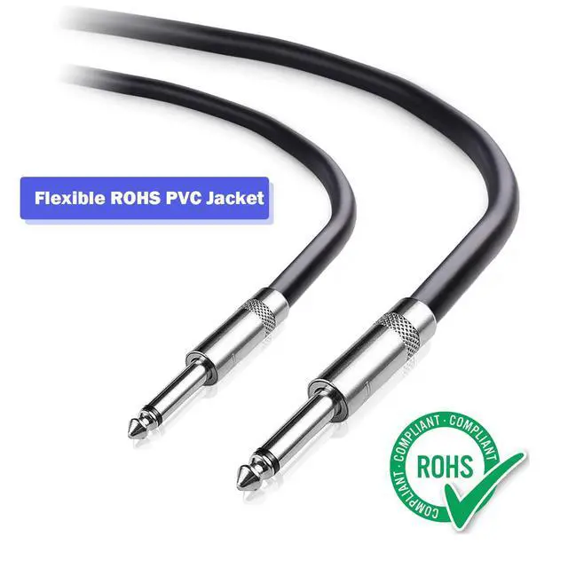 Alt view image 2 of 4 - 2 Pack 100ft 1/4 Inch to 1/4 Inch Male Speaker Cable, 100 feet 6.35mm Stereo Audio Connection Cord, 12 Gauge AWG Wires