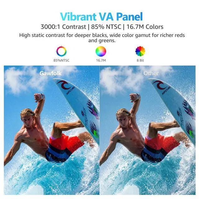 Alt view image 3 of 4 - 32 Inch 4K Curved Monitor 60Hz, UHD 3840x2160 PC Monitor with Built-in Speakers, 1500R Computer Screen, FreeSync, Flicker-Free, HDMI/DP, Wall Mountable for Home Office, Gaming, Entertainment
