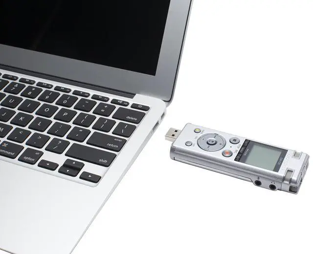 Alt view image 2 of 4 - Olympus Voice Recorder DM-720 with 4GB, Micro SD Slot, USB Charging, Direction PC Connection, Transcription Mode, Silver
