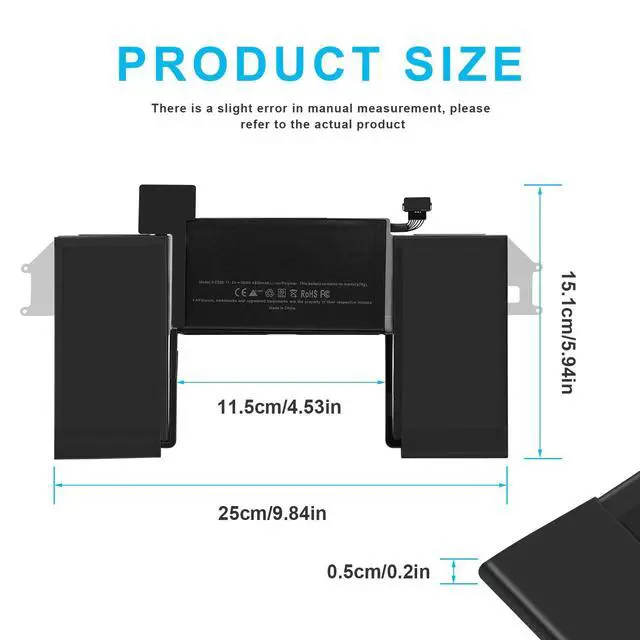 Alt view image 2 of 4 - A2389 Battery Replacement for MacBook Air 13 Inch A2337 M1 (2020), EMC 3598, MGN53 MGN83 MGN63 MGN93 MGND3 MGN73 MGNA3 MGNE3