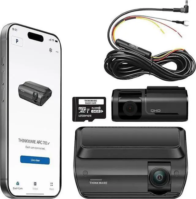 Main image of ARC700 4K Dash Cam, 4K Front & 2K Rear Dual HDR, Radar Parking Mode for Saves Power, Super Night Vision with Sony STARVIS for Clear Night & Plate Capture, 5GHz Wi-Fi, Free Hardwire Kit &64GB