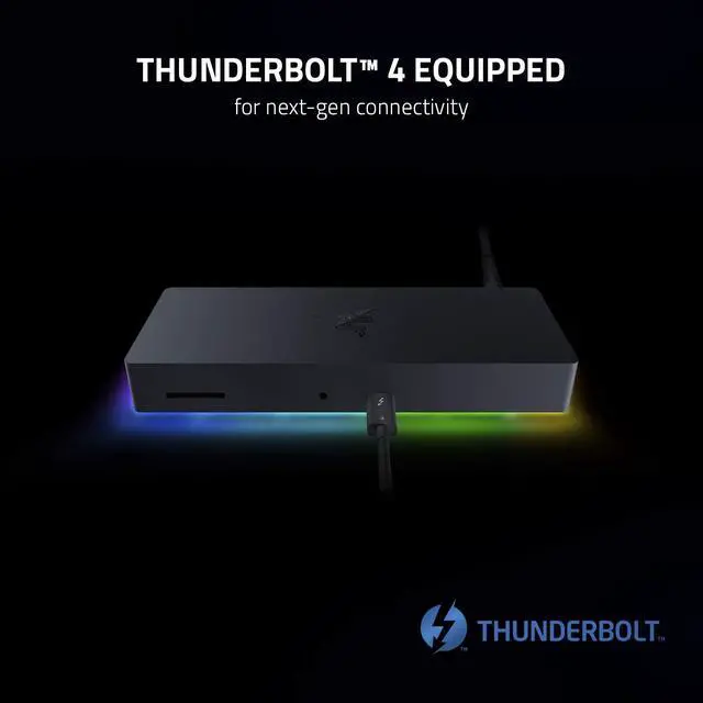 Alt view image 2 of 4 - Thunderbolt 4 Dock: 10 Ports in 1 - Dual 4K or Single 8K Video Output - USB A and C Hub, 2.5 GbE Thunderbolt 3, Mac, and PC Compatible - Thunderbolt 4 Certified - Passthrough Charging - Chroma