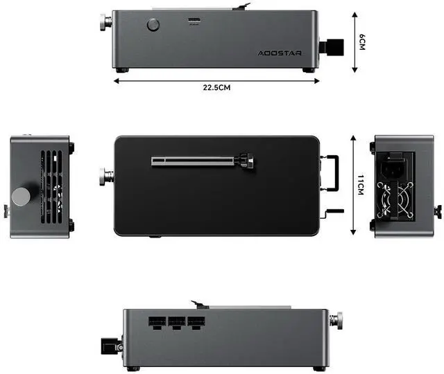 Alt view image 2 of 4 - AG01 External GPU Docking Station, Supports Mainstream NVIDIA and AMD Graphics Cards, Built-in 800W Power Supply, Oculink Expansion Graphics