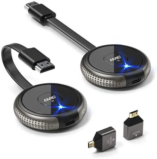 Main image of Wireless HDMI Transmitter and Receiver Kit 4K, Casting 2.4/5GHz Stable Video/Audio to Monitor, Projector, HDTV, Wireless HDMI Extender 165FT/50M Long Range for Laptop, PC, Camera, Blu-ray, PS5