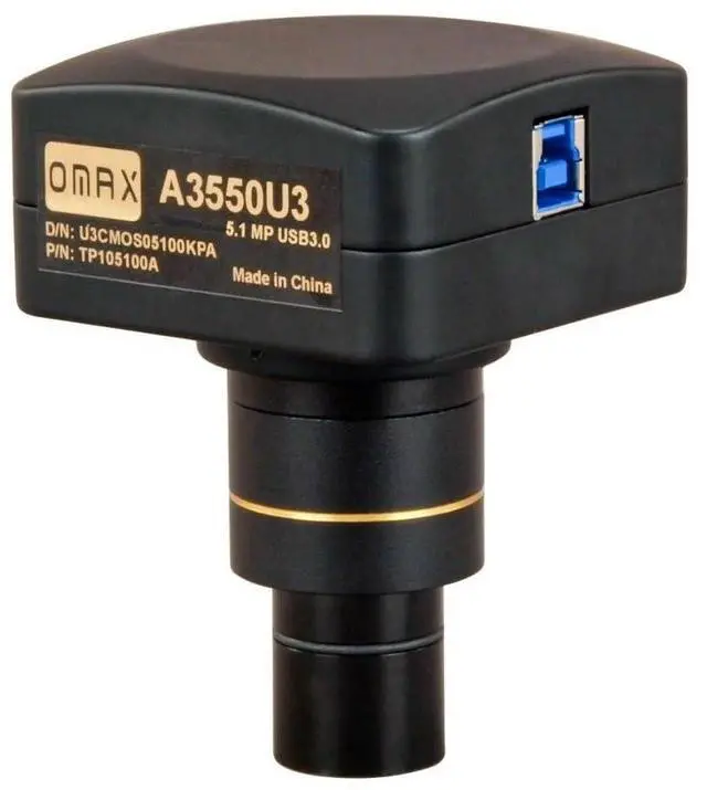 Main image of A3550U3 5MP USB3.0 Digital Camera for Microscope with 0.01mm Calibration Slide (Windows 8 & 10, Mac OS X, Linux Compatible)