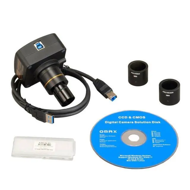 Alt view image 2 of 4 - A3550U3 5MP USB3.0 Digital Camera for Microscope with 0.01mm Calibration Slide (Windows 8 & 10, Mac OS X, Linux Compatible)