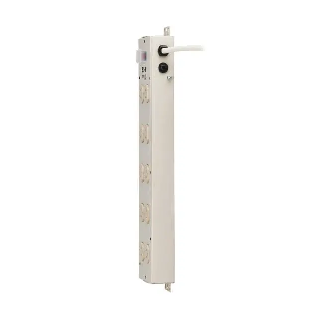Alt view image 5 of 6 - Eaton Series 10 Outlet Heavy Duty Power Strip, Metal, Under Desk & Wall Mount Option, 15ft Extension Cord, On/Off Switch Cover, Industrial Garage Shop Work Bench, White (TLM1015NC)