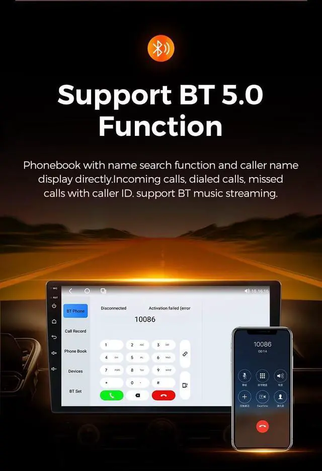 Alt view image 3 of 6 - 5GWiFi Upgrade Stereo Radio for Dodge Charger 2008 2009 2010 - 8-Core Wireless Car-Play Android Auto GPS Navigation - 2GB RAM 32GB ROM 9 Inch Touch Screen Blue-Tooth RDS FM DSP SWC Camera