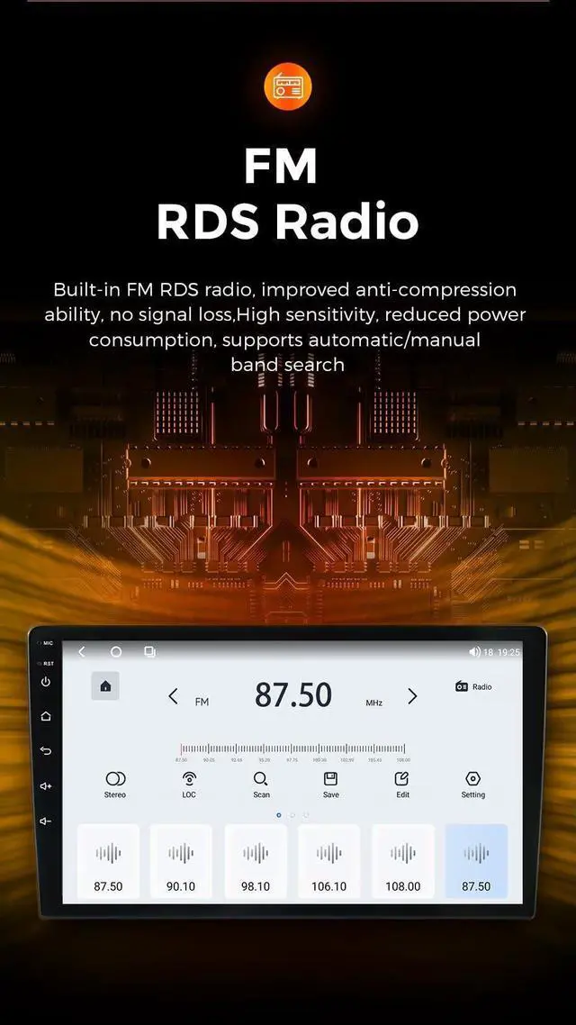 Alt view image 6 of 6 - 5GWiFi Upgrade Stereo Radio for Dodge Charger 2008 2009 2010 - 8-Core Wireless Car-Play Android Auto GPS Navigation - 2GB RAM 32GB ROM 9 Inch Touch Screen Blue-Tooth RDS FM DSP SWC Camera