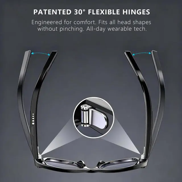 Alt view image 3 of 6 - 2026 Ai Smart Glasses for Men Women, 8mp 4k Hd Camera Glasses, 410mah Battery, Supports Photo/Video/Audio Recording, Ai Voice Control, Ai Glasses with Bluetooth Calling(Photochromic & Blue Light)