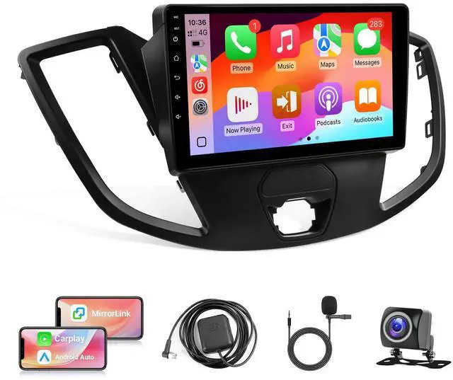 Main image of Android 12 Car Radio for Ford Transit 2013 2014 2015 2016 2017 2018 2019 with Wireless Carplay Android Auto, 9" IPS Touch Screen for Transit Stereo with GPS/WiFi/BT/FM/SWC/MIC/Camera 2+32GB