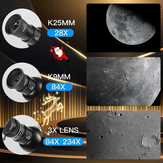 Alt view image 3 of 6 - Telescopes for Adults High Powered, 700x90mm AZ Astronomical Professional Refractor Telescope for Beginners Astronomy with Advanced Eyepieces, Cool Astronomy for Christmas, Black
