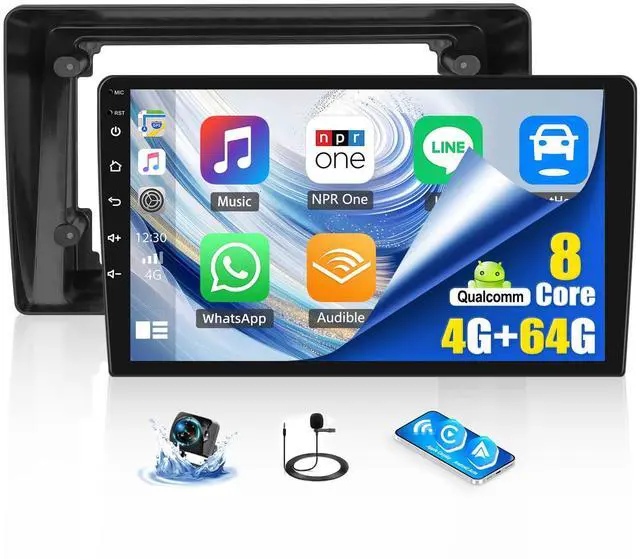 Main image of 8 Core Qualcomm Android Car Stereo for Ford Explorer 2005-2010 10.1 Inch Touch Screen with CarPlay Android Auto 4G+64G Bluetooth Cooling Fan Weather Forecast UI Design Intelligent Voice