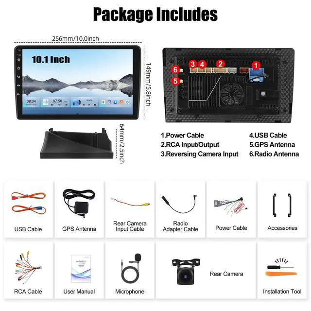 Alt view image 4 of 6 - 8 Core Qualcomm Android Car Stereo for Ford Explorer 2005-2010 10.1 Inch Touch Screen with CarPlay Android Auto 4G+64G Bluetooth Cooling Fan Weather Forecast UI Design Intelligent Voice