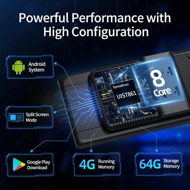 Alt view image 2 of 6 - 11.3" QLED Android 8Core 4G+64G Carplay Screen for Car Android Auto & Carplay Screen with Net-Flix YouTube Google Play 1080P Rear Camera Split Screen GPS Navigation Voice Control
