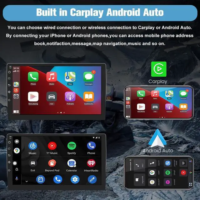 Alt view image 4 of 6 - 5G WiFi 64GB ROM Car Radio Stereo for Honda Accord 2008 2009 2010 2011 2012 2013,Wireless CarPlay/Android Auto,GPS DSP RDS,Upgrade Bluetooth 5.0 Rearview AM/FM with Backup Camera