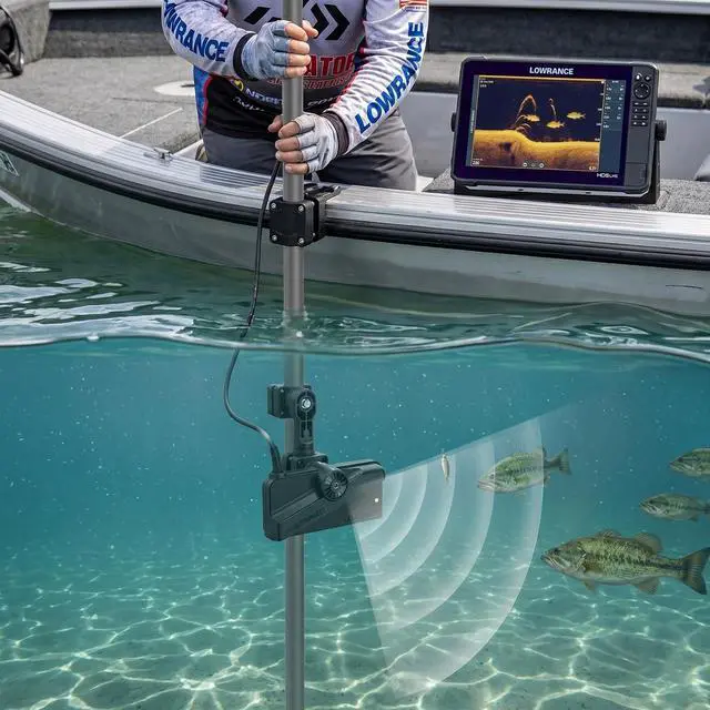 Alt view image 3 of 6 - Transducer Pole Mount for Lowrance ActiveTarget 2, 0 Degree Live Sonar Mount, Corrosion-Resistant for Saltwater Use, Quick & Easy Angle Adjustment
