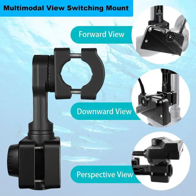 Alt view image 4 of 6 - Transducer Pole Mount for Lowrance ActiveTarget 2, 0 Degree Live Sonar Mount, Corrosion-Resistant for Saltwater Use, Quick & Easy Angle Adjustment