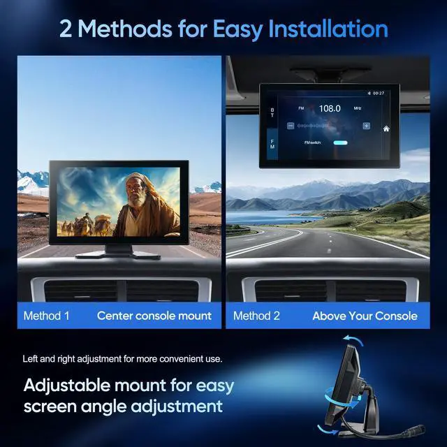 Alt view image 4 of 6 - 4-Channel 1080P Backup Camera for Truck/RV/Semi Trailer/Van/Cars 10.2inch Touch Monitor with DVR Recording/Playback/Bluetooth/FM Radio/Music/Video Player