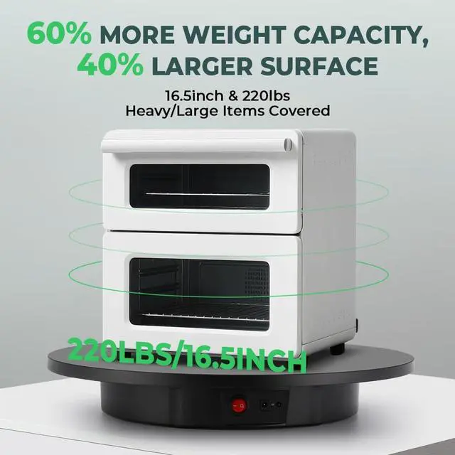 Alt view image 2 of 6 - Photography Turntable 16.5inch/220lb with Remote Control | Motorized Rotating Display Stand, 360 Degree Electric Turntable for Photo or Video, 3D Scanning and Commercial Exhibition