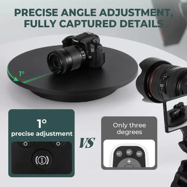 Alt view image 3 of 6 - Photography Turntable 16.5inch/220lb with Remote Control | Motorized Rotating Display Stand, 360 Degree Electric Turntable for Photo or Video, 3D Scanning and Commercial Exhibition