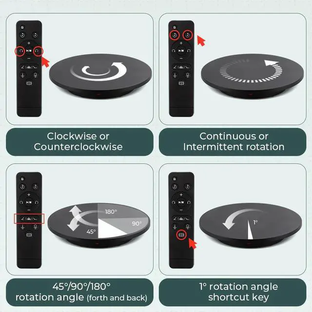 Alt view image 4 of 6 - Photography Turntable 16.5inch/220lb with Remote Control | Motorized Rotating Display Stand, 360 Degree Electric Turntable for Photo or Video, 3D Scanning and Commercial Exhibition