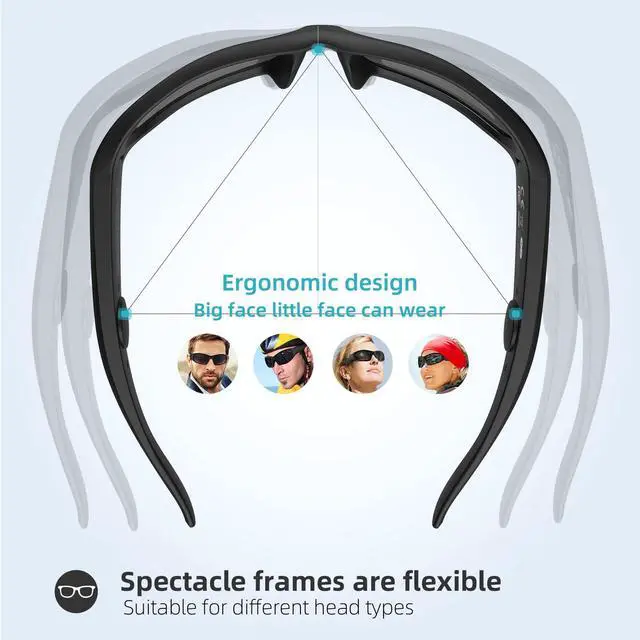 Alt view image 3 of 6 - Bluetooth Glasses Audio Smart Glasses sunglasses for Men Women Built-in Speakers Mic UV Protection Voice Assistant (Red Lens)