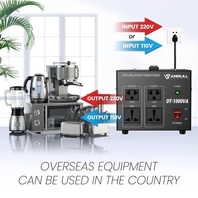 Alt view image 2 of 6 - Voltage Converter 1000 Watt Voltage Transformer, 220V / 230V / 240 Volt to 110V / 120 Volt or 110V / 120 Volt to 220V / 230V / 240 Volt, Heavy Duty Step Up & Down Transformer Converter